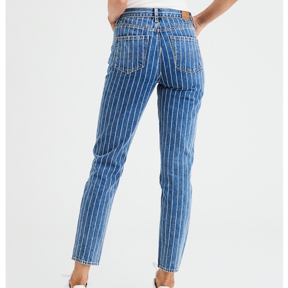 American Eagle Retro Striped Mom Jeans - Picture 3 of 6